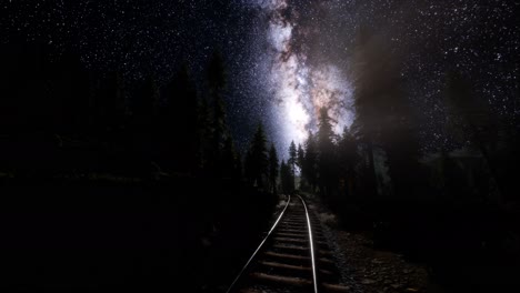 The-milky-way-above-the-railway-and-forest
